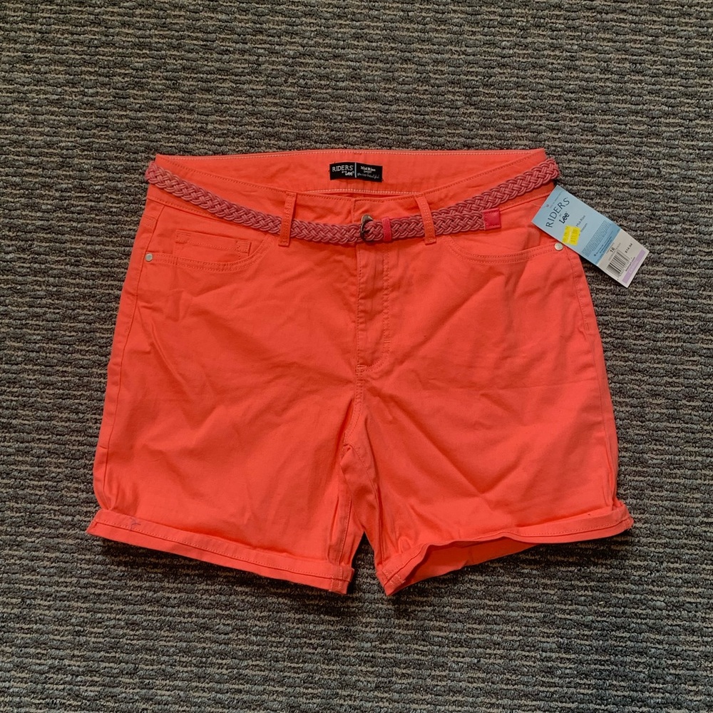 Peach Mid Rise shorts